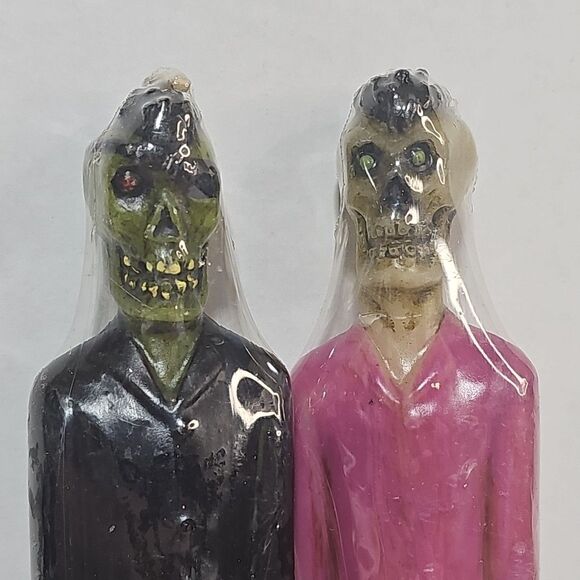 World Market Zombie Taper Candles NEW NOS Creepy Halloween Dinner Party Table - Picture 6 of 11